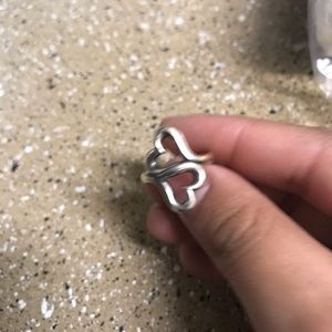 James Avery double heart ring